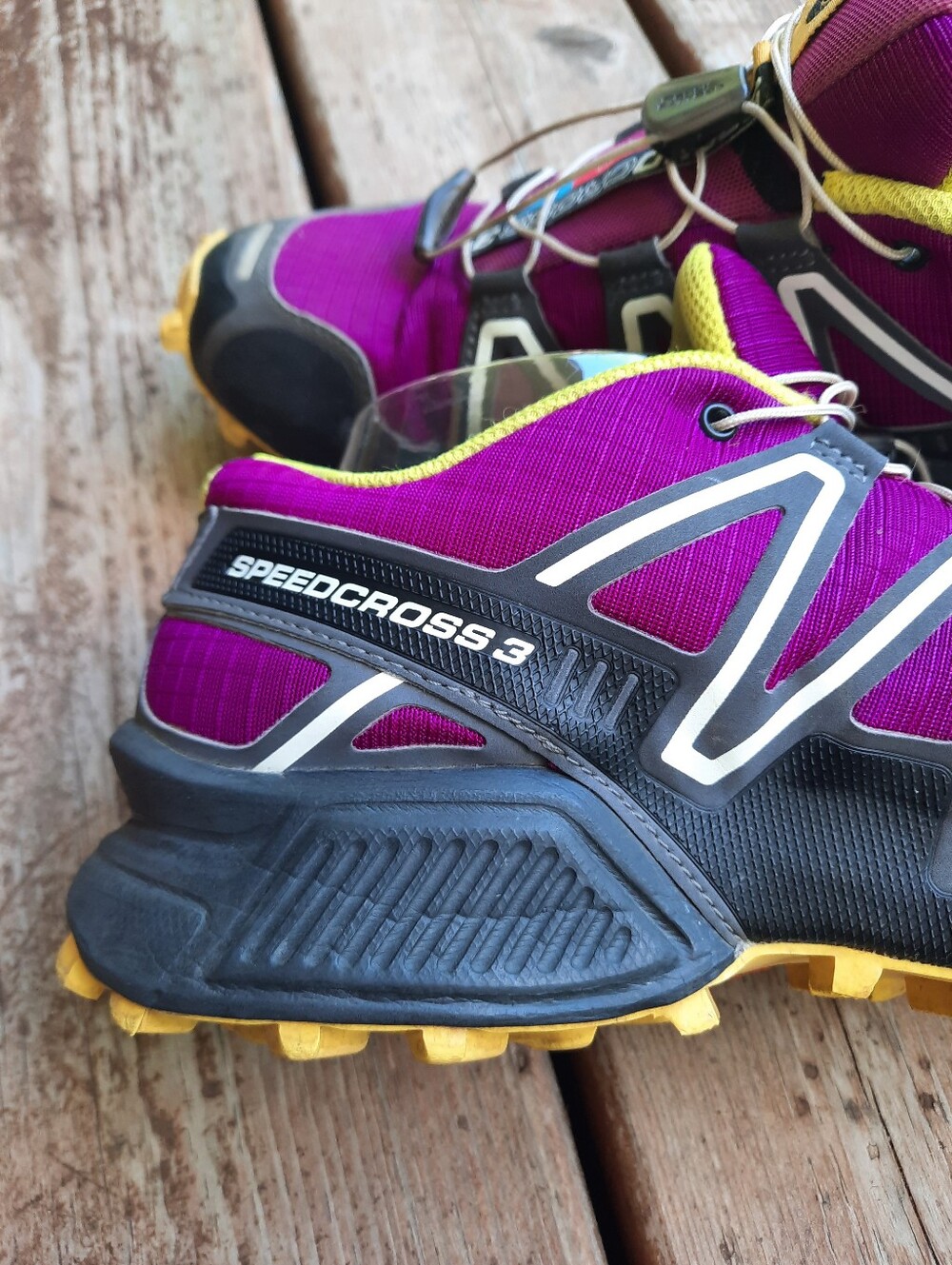 Salomon Speedcross 3 Plum Black Crown Grip Trail Running Hiking Shoes Size 8.5 - Picture 7 of 16